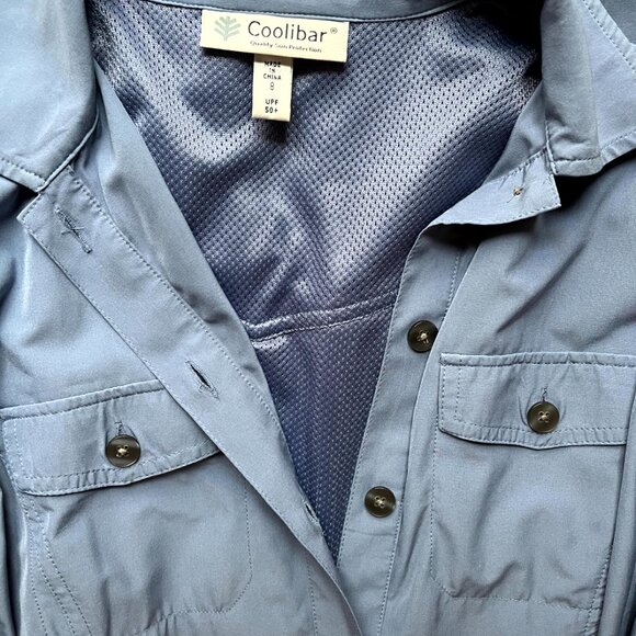 Coolibar UPF 50+ Travel Button-Up Shirt Dress - Size 8 - Picture 3 of 8